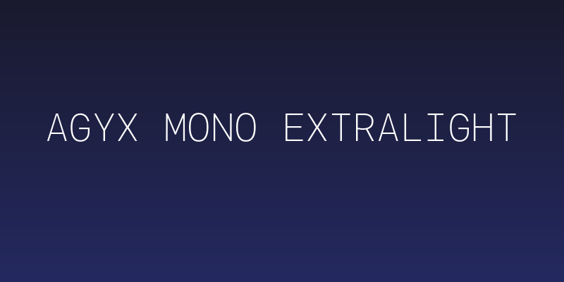 Agyx Mono Extralight Social Header