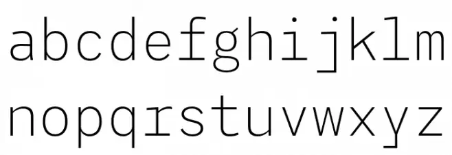 Agyx Mono Extralight Шрифта строчной