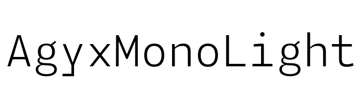Agyx Mono Light  Frei Schriftart Herunterladen