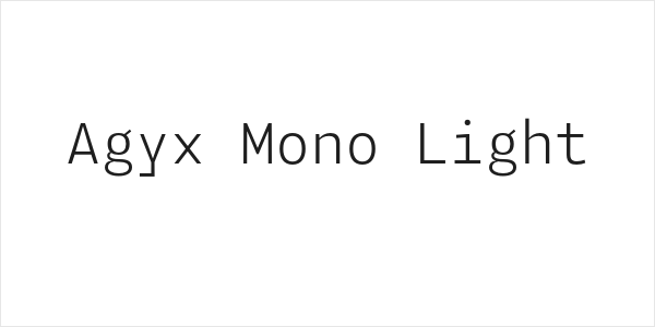 Agyx Mono Light Logo