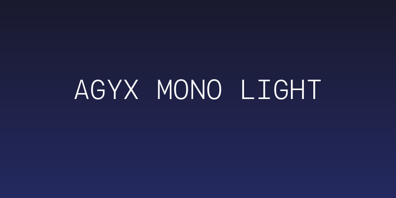 Agyx Mono Light Social Header