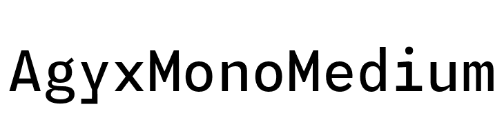 Agyx Mono Medium  免费字体下载