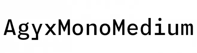 Agyx Mono Medium  font caratteri gratis
