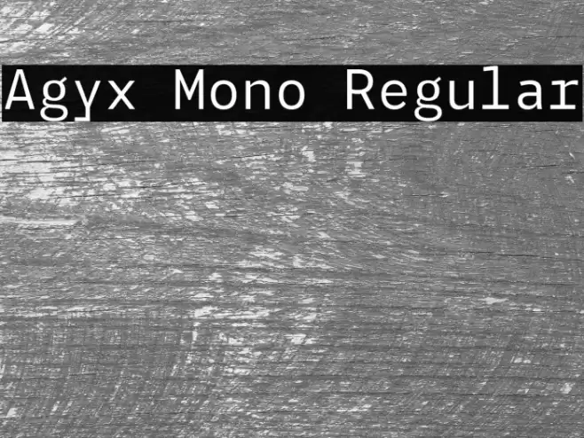Agyx Mono Regular Font examples