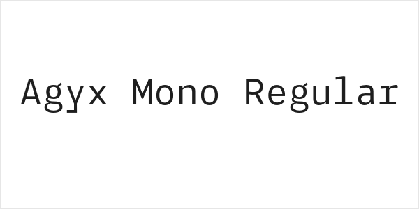 Agyx Mono Regular Logo