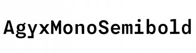 Agyx Mono Semibold  नि: शुल्क फ़ॉन्ट्स डाउनलोड