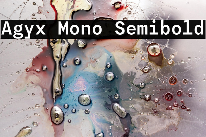 Agyx Mono Semibold Example 1