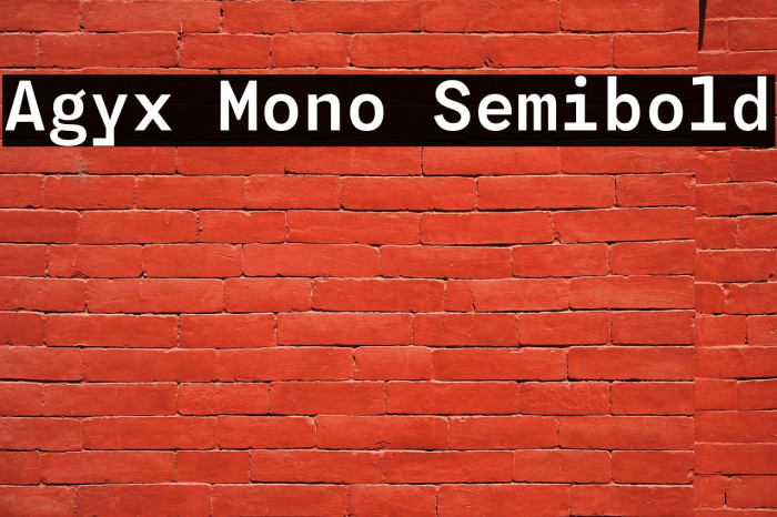 Agyx Mono Semibold Example 3