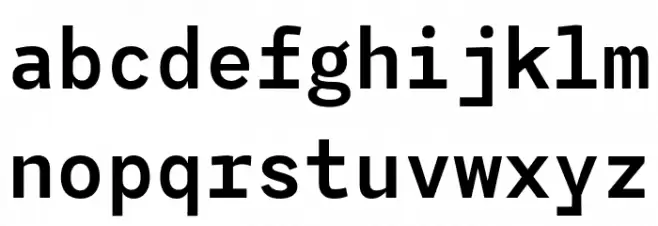 Agyx Mono Semibold फ़ॉन्ट लोअरकेस