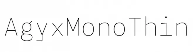 Agyx Mono Thin  Fuentes Gratis Descargar