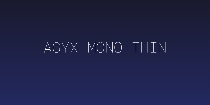 Agyx Mono Thin Social Header