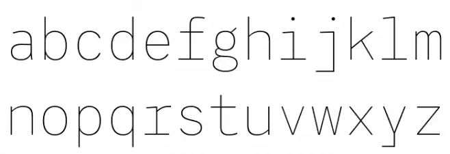 Agyx Mono Thin Font Litere mici