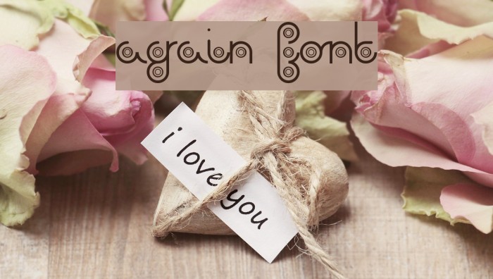 again Font examples