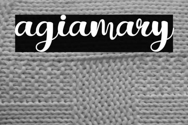agiamary Font examples