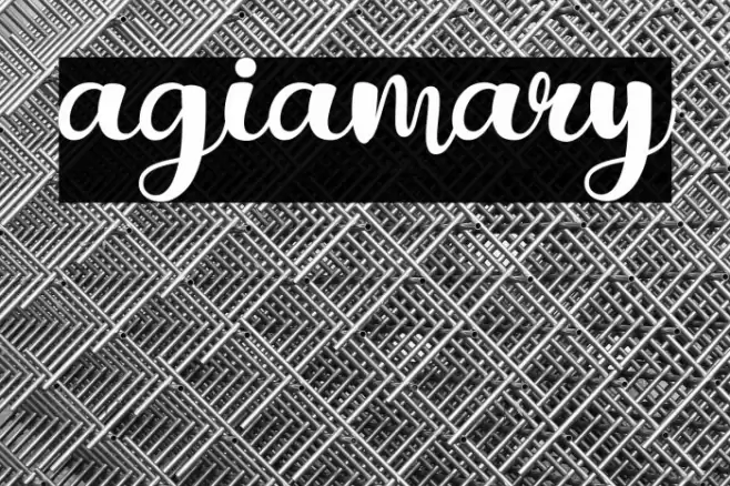agiamary Font examples