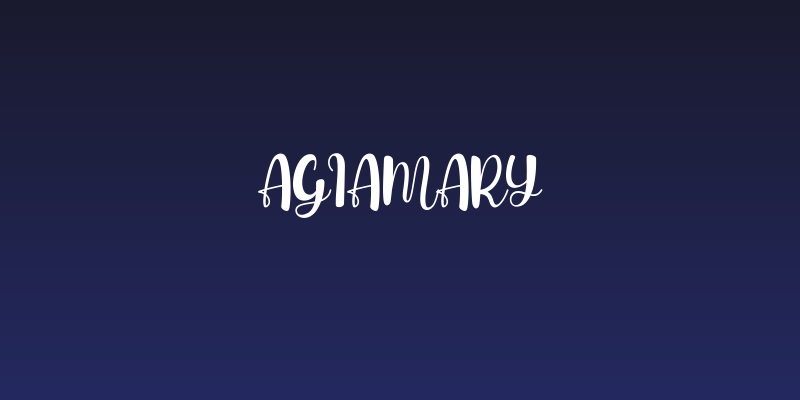 agiamary Social Header