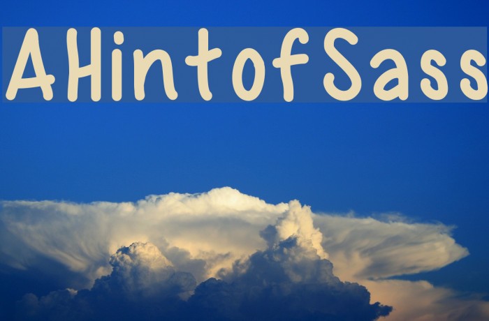 AHintofSass Font examples