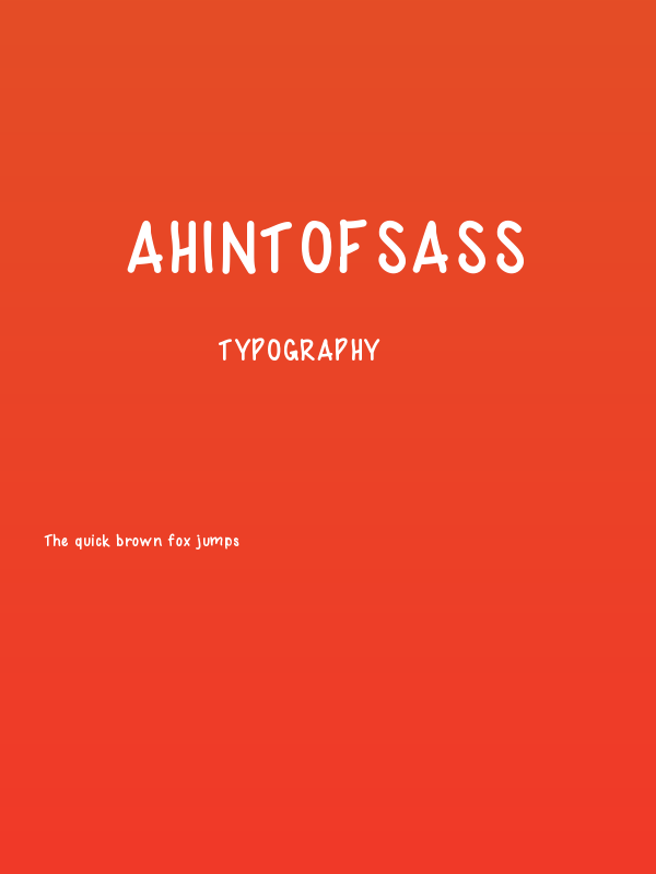AHintofSass Poster