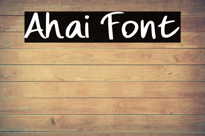 Ahai Font Example 1