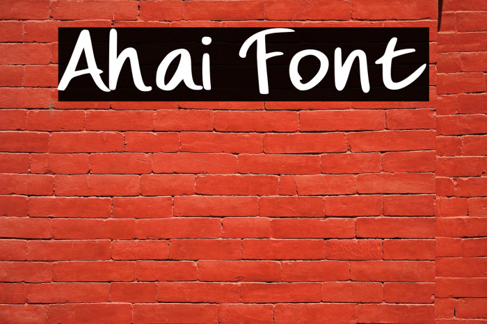 Ahai Font Example 2