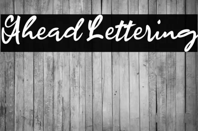 Ahead Lettering Font examples