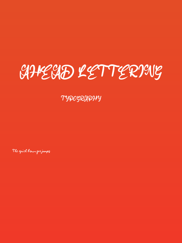 Ahead Lettering Poster