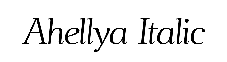 Ahellya Italic Fonte
