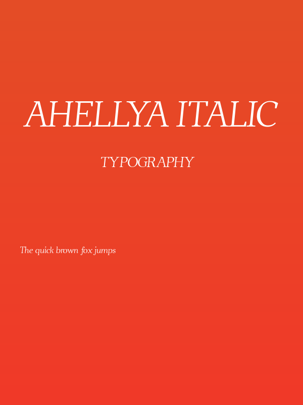 Ahellya Italic Poster