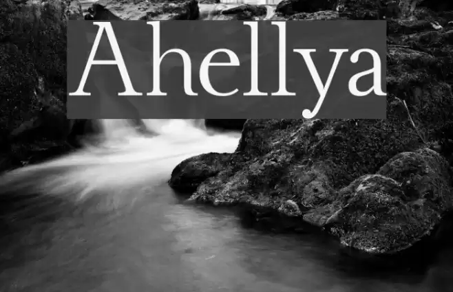 Ahellya Font examples