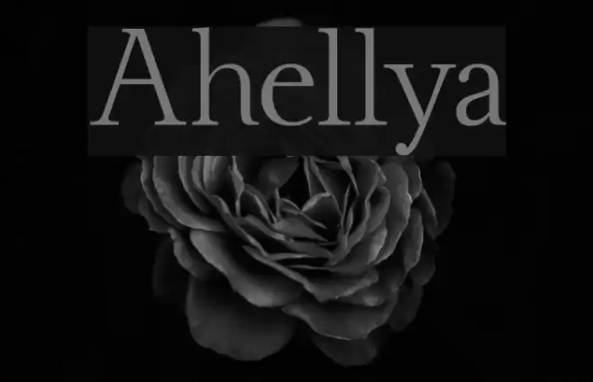 Ahellya Font examples