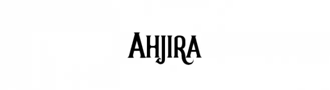 Ahjira  フリーフォントのダウンロード