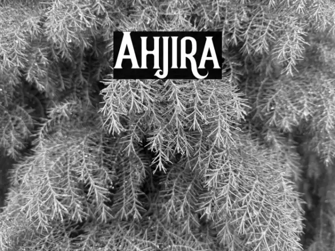 Ahjira Font examples