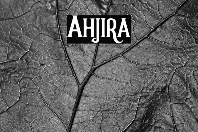 Ahjira Font examples