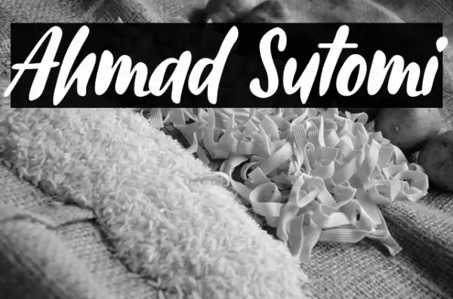 Ahmad Sutomi Font examples