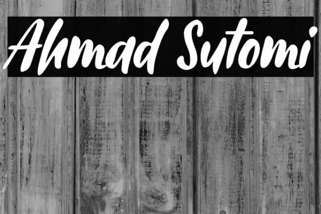 Ahmad Sutomi Font examples