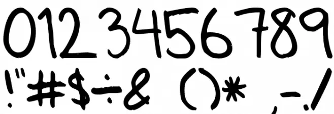 AhnbergHand Font OTHER CHARS