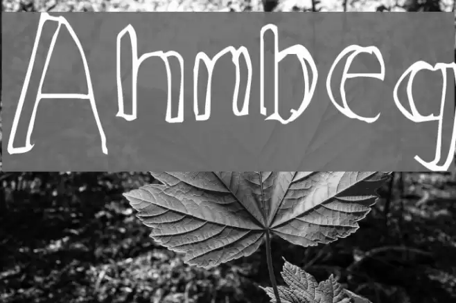 Ahnberg Font examples