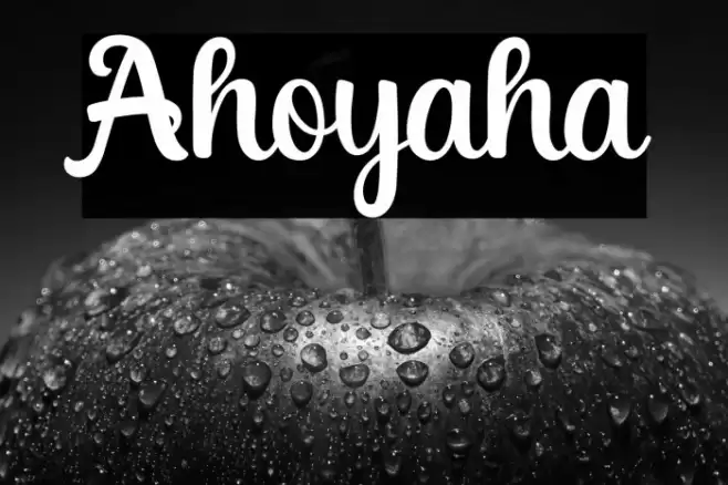 Ahoyaha Font examples