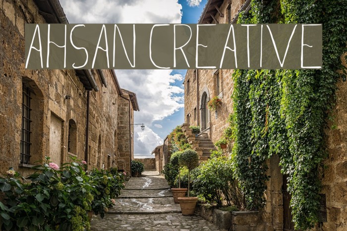 Ahsan Creative Fonte examples