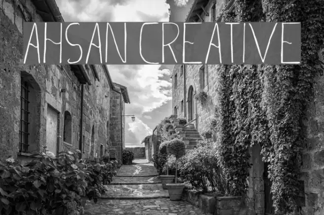 Ahsan Creative Fonte examples