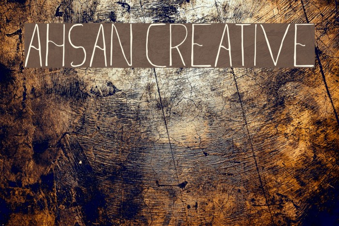 Ahsan Creative Fonte examples