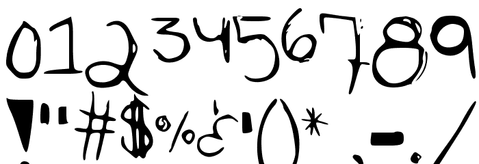 ah the monster is comming Font OTHER CHARS