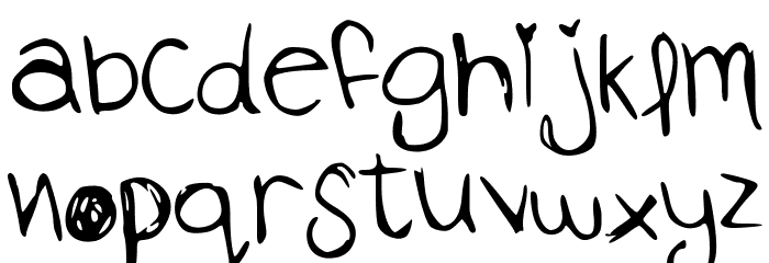 ah the monster is comming Font LOWERCASE