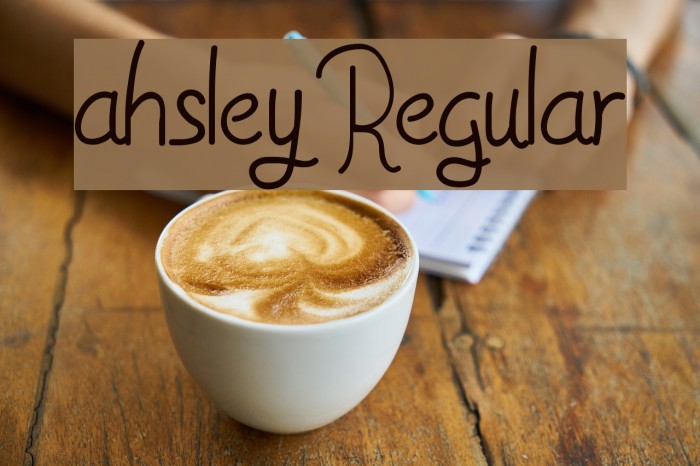 ahsley Regular Font examples