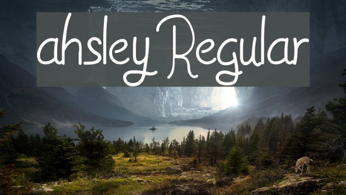 ahsley Regular Font examples