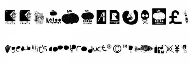 AI kelso D is dingbat 字体 大写