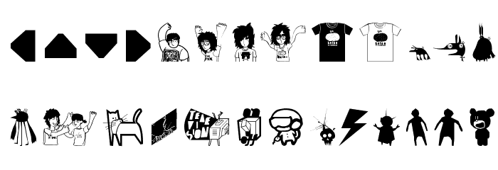 AI kelso D is dingbat Caratteri MINUSCOLO