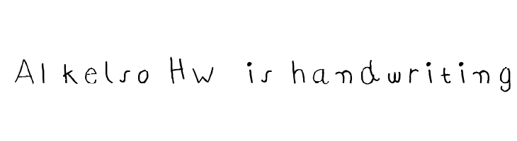 AI kelso HW is handwriting फ़ॉन्ट