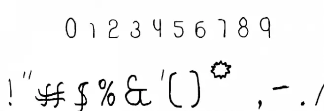 AI kelso HW  is handwriting Font OTHER CHARS