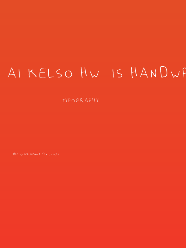 AI kelso HW  is handwriting Poster